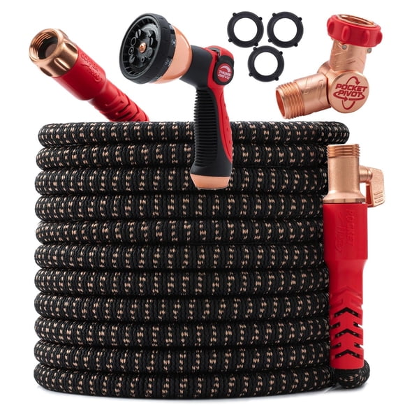 Manguera de jardín expandible Pocket Hose Copper Head de 46 m (150 pies)