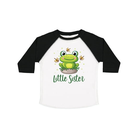 Inktastic Little Sister Frog Girls Toddler T-Shirt