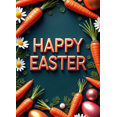 thumbnail image 3 of Colorful Happy Easter Banner with Bunny Carrot and Flower Elements Party Backdrop Decoration for Easter Celebrations Egg Hunts Family Gatherings Spring Parties, 3 of 3