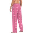 thumbnail image 6 of HPINK-T Pink Polk Dot Pajama Pants Mens Lounge Pants Lightweight Men Pajama Bottoms with Drawstring Pockets, 6 of 13