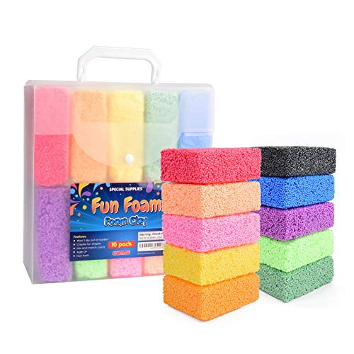 Special Supplies Fun Foam Modeling Foam Beads Play Kit, 10 Blocks