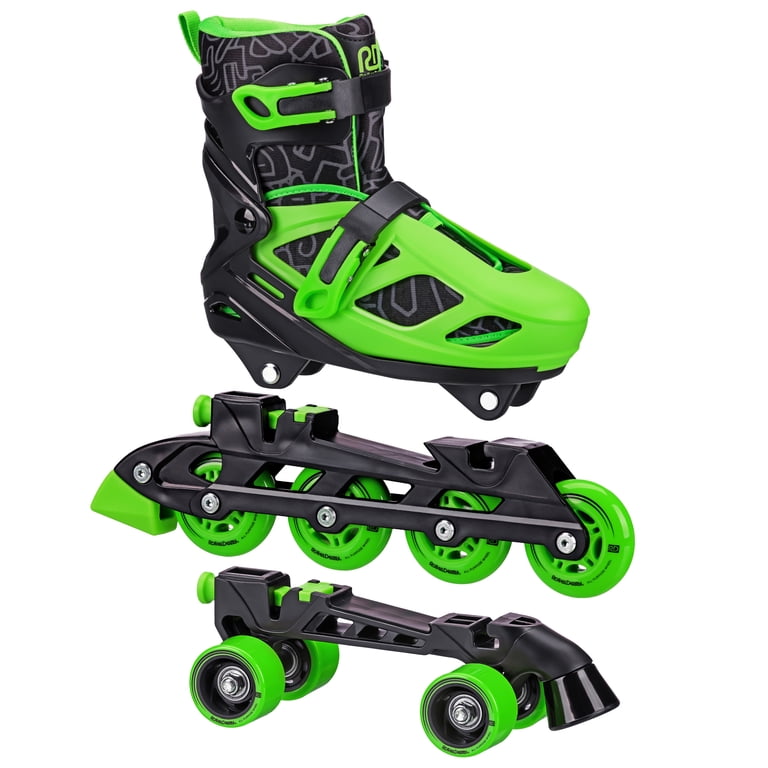 Roller Derby Boys 2-in-1 Roller/Inline Skates, Sizes 3-6 photo 2