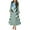 Green, variant on Pisexur Dress for Women Muslim Modest Maxi Robe Floral V Neck Eid Dresses Dubai Clothing Arabian Islamic Kaftan Green,S