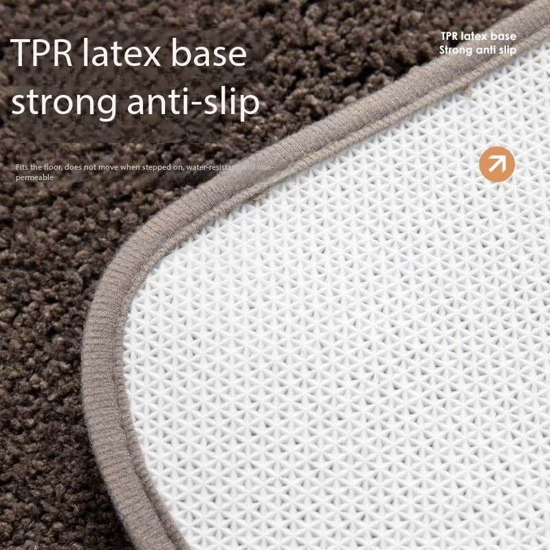 Bathroom Rugs Non Slip & Super Absorbent Extra Thick Soft, Washable Bath Mat for Floor, Microfiber Plush Shaggy Bath Rug with Rubber for Bathtub Shower Room Sink