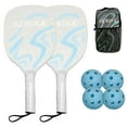 thumbnail image 2 of Rackets  Rackets Set  Paddle Set of 2 Rackets and 4  Balls  Racquet with Balls Sports Accessory, 2 of 7