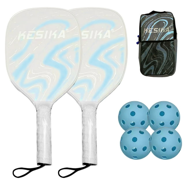 Pickleball Rackets Set Pickleball Paddle Set of 2 Rackets and 4 Pickleballs Balls Pickle-Ball Racquet with Balls Sports Accessory