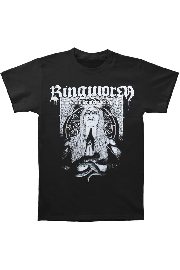 Men's Ringworm Snake Woman T-shirt Small Black