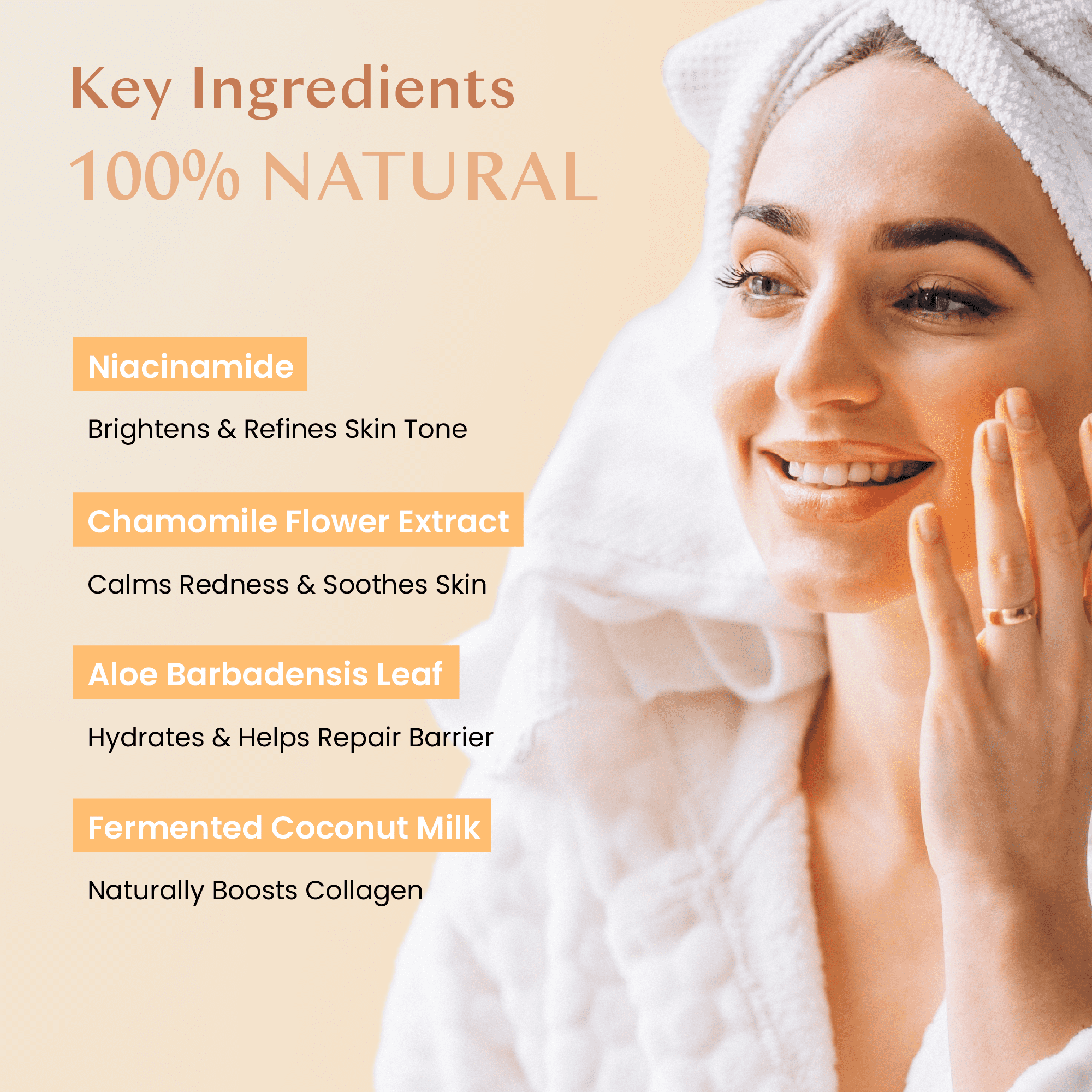 Body Restore Natural Collagen Moisturizing Korean Face Mask with Fermented Coconut Water for Dry Skin, 5 Pack, Brighten, Suitable for Women and Men