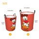 thumbnail image 5 of Cesta para ropa sucia GarField redonda de una sola capa, duradera, de tela Oxford, impermeable, portátil, plegable, para baño, bolsa de almacenamiento de ropa con asa pequeña., 5 of 7
