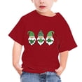 thumbnail image 4 of Qiopertar Haut à Manches Courtes Imprimé Col Rond Mignon Mode pour Enfants Garçons Filles en Solde à Moins de 5$ en Solde, 4 of 4