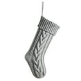 thumbnail image 2 of dianhelloya 1Pc Christmas Knitted Stocking Large Handmade Reusable Xmas Tree Hanging Gift Bag Sock Pendant Holiday Party Decoration Festival Gift for Xmas Silver Gray, 2 of 8