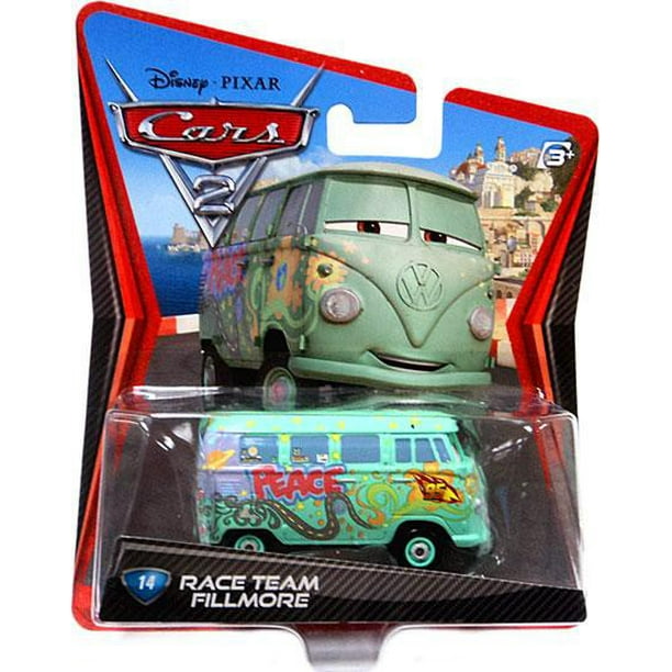 Disney Pixar Cars Race Team Fillmore 14 Die Cast Mattel Toy Car