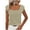Beige-05, variant on Mittory Tank Top for Women Square Neck Summer Tops Loose Fit Casual Solid Color Cap Sleeve Shirt