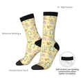 thumbnail image 4 of Xecao Frog Bee Pattern Sport Socks for Women and Men Crew Socks Sporty Calf Socks Casual Socks, 4 of 6