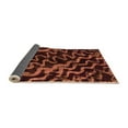 thumbnail image 2 of Ahgly Company Indoor Square Abstract Orange Modern Area Rugs, 4' Square, 2 of 4