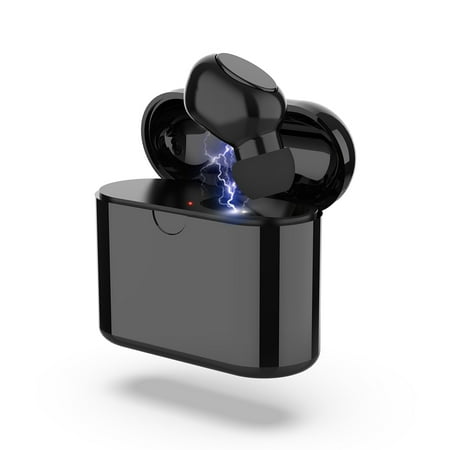 Caixa De Som Bluetooth Apple Mini Invisible Wireless Earbud, Bluetooth V4.2 Headphone True Waterproof Earpiece 3D Stereo Sound 6 Hrs Playing Time Car Headset with Charging Case,Built-in Microphone for Android Apple Smart Phones ()