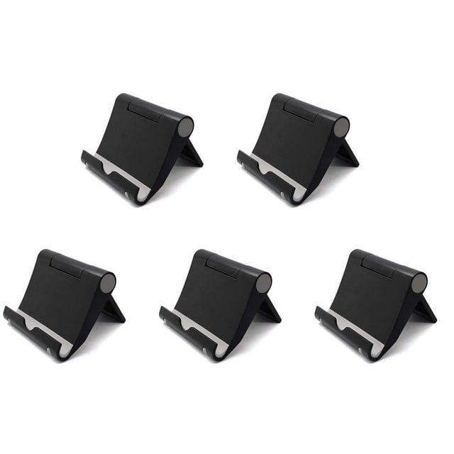 Paquete 5 Soportes Ancho Mesa Escritorio Celular Negro