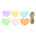 thumbnail image 1 of Clip Photo 6PCS Clip Coloré Forme de Coeur Décor Stable Mini Clip avec Chaîne pour Métier de Mur de Photo, 1 of 6