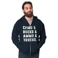 thumbnail image 3 of Camo Bucks Trucks Cute Hunter Son Zip Hoodie Sweatshirt Men Brisco Brands M, 3 of 6