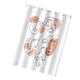 thumbnail image 2 of Cortina de baño Wosthever con 12 ganchos estampado abstracto impermeable 150*180 CM, 2 of 6