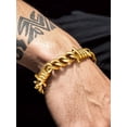 thumbnail image 4 of Bandmax 12MM Thorns Cuban Link Chain Bracelet for Men Dad Son Father's Day Graduation Gift Stainless Steel 14K Gold Plated Curb Chain Bracelet for Women Punk Jewelry, 4 of 9