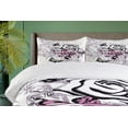 thumbnail image 4 of Ambesonne Rose Duvet Cover Set, Abstract Butterflies Love, 2-Calking, Pale Mauve Pink, 4 of 7