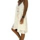 thumbnail image 4 of Vestido de mujer con cuello en V, ropa de verano de encaje, vestido sin mangas sexy de talla grande, blanco, XXL Methold AP002065-05, 4 of 6
