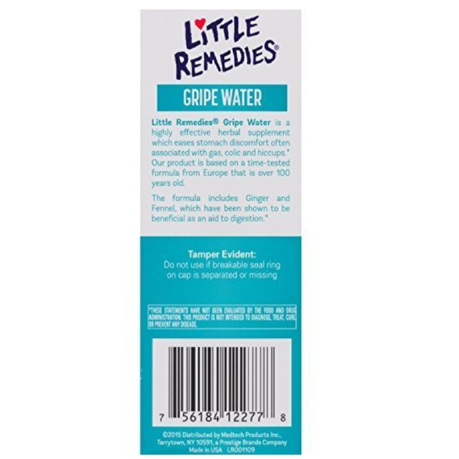Little Remedies Gripe Water Colic & Gas Relief Clear Herbal Supplements, 4 oz, 2 Pack