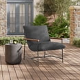 thumbnail image 1 of Modway Raya Bouclé Chaise Longue de Mobilier de Patio Extérieur, Charbon, 1 of 9