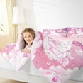 thumbnail image 4 of Manfei Beauty Cat Bedding Comforter Set,Pink Kitten Twin Comforter Sets,Cartoon Loves Rainbow Bedding Set For Girl,Super Cozy Room Decor Reversible,2 Pieces, 4 of 8