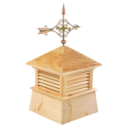 Good Directions 26" Square Kent Wood Cupola with Cottage Victorian ArrowH