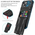thumbnail image 2 of Case for iPhone 15 Plus,Military Grade [Built-in Kickstand] with Card Holder Dual-Layer Design Heavy Duty TPU+PC Shockproof Protection Phone Case for iPhone 15 Plus,6.7 inch (Blue), 2 of 10