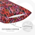 thumbnail image 3 of Uemuo Red Lips Kissing Print Throw Pillow Case – Cozy & Soft Cushion Cover, Hypoallergenic Pillow Case for Sleeping, Perfect for Women with Envelope Closure-16"x24", 3 of 6