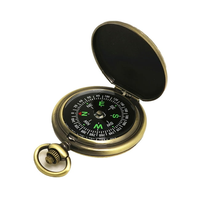 Greeniant Reloj de bolsillo para exteriores, navegación para niños, aleación de Zinc, brújulas huecas Vintage, Camping, senderismo, turismo, Escalada