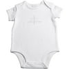 Christening Baptism Newborn Baby Boy, Girl or Unisex Special Occasion Baby Neutral 100% Cotton Keepsake Undee Bodysuit With Embroidered Cross