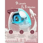 Momcozy Breast Pump Hands Free Mobile Style | M6, DoubleFit Flange Electric Breast Pump, Elegant Gray 1 Count