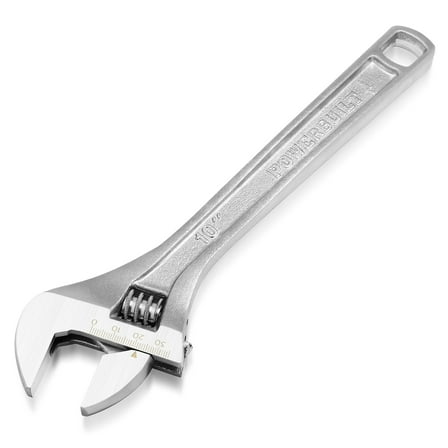 Powerbuilt 10 Inch Wide Jaw Adjustable Wrench - 644042