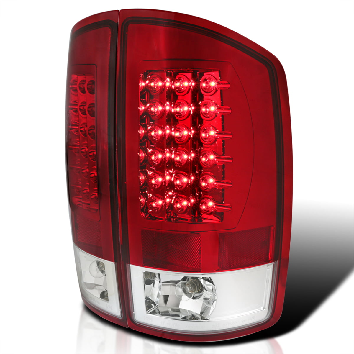 VIPMOTOZ Full-LED Tail Light Lamp For 2009-2018 Dodge RAM 1500 2500 3500 - Driver & Passenger Side Smoke Lens - Metallic Chrome Housing Factory Incandescent Model 