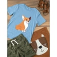 thumbnail image 3 of Cartoon Welsh Corgi Sitting T-Shirt Toddler -Image by Shutterstock,  2 Toddler, 3 of 4