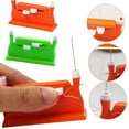 thumbnail image 3 of Plastic Needle Threader with Dual Heads, Orange Green, Quick Threading Aid, 3 of 8