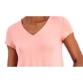 thumbnail image 2 of Alfani Womens Knit V-Neck T-Shirt Pink XS, 2 of 3