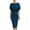 A-Dark Blue, variant on Elegant Sleeveless Dress for Women Keyhole Neckline Solid Color Pleated Waisted Slim Fit Dresses for Office Evening White XXL