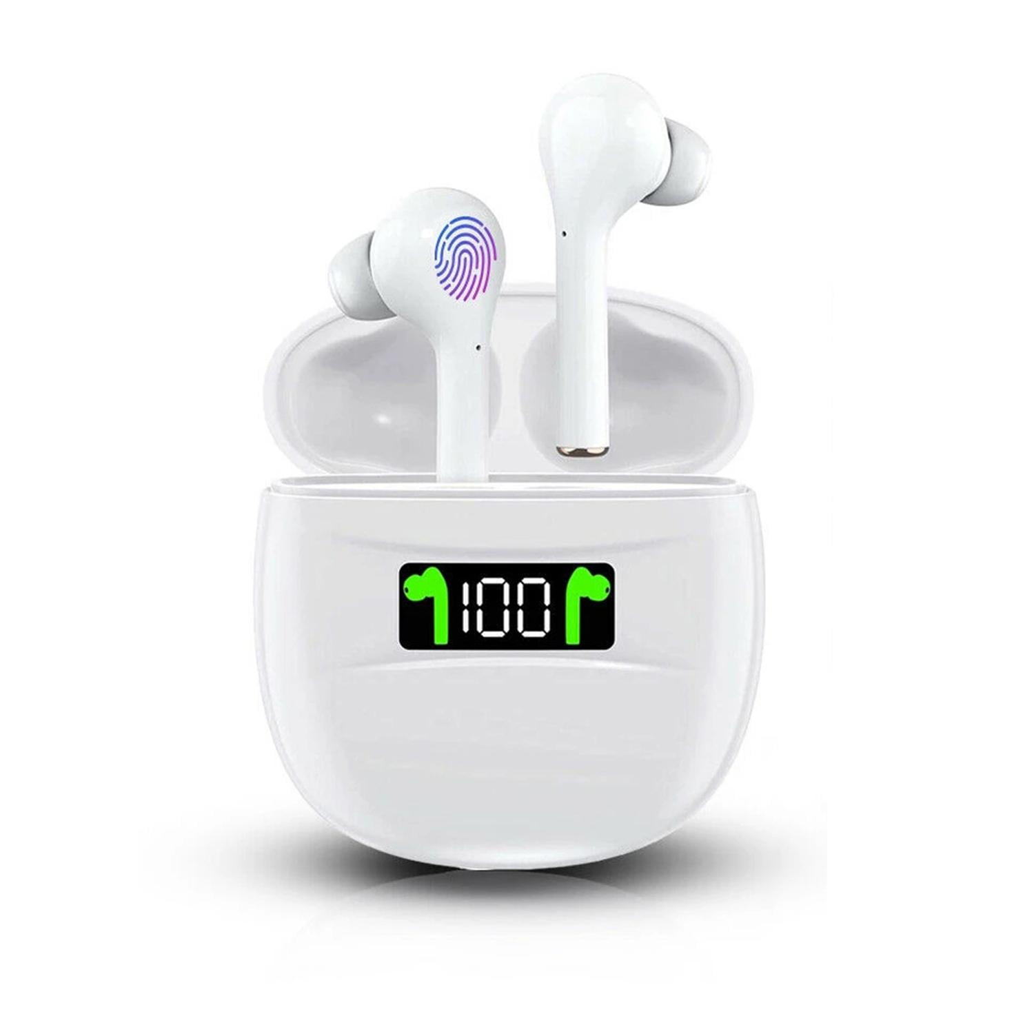 Wireless Earbuds, Bluetooth 5.2 3D Stereo Sound Earphones with LED Display  Portable Charging Case, White - Walmart.com