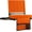 Orange, variant on BEATS Stadium Seats with Back Support Bleacher Chairs with Back and Cushion Thick Padded Bleacher Seats Includes Shoulder Strap