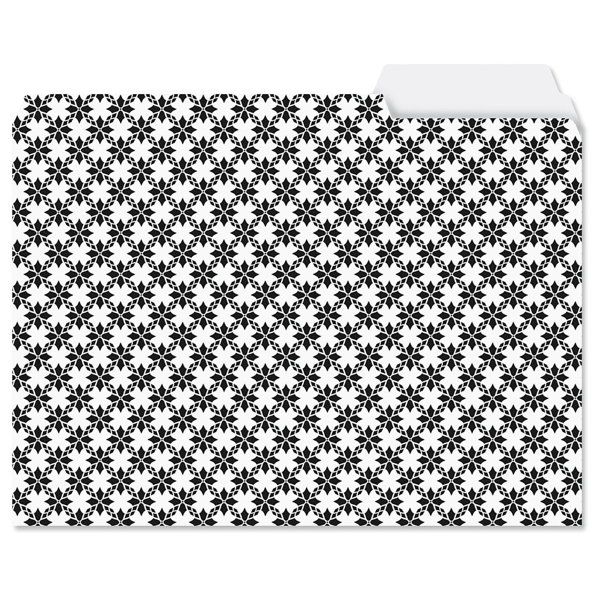 Current Elegant Black File Folders - Set of 24 (6 Designs) 1/3 Cut Staggered Tabs, Letter-Size