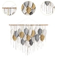 thumbnail image 6 of Esquirla Large Macrame Wall Hanging Wall Decor Boho Tapestry Background Tassel Macrame Leaf Tassels for Apartment Dorm Nursery Wedding 21 leaves, 6 of 8