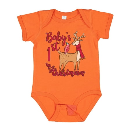 

Inktastic Baby s First Christmas Gift Baby Boy or Baby Girl Bodysuit