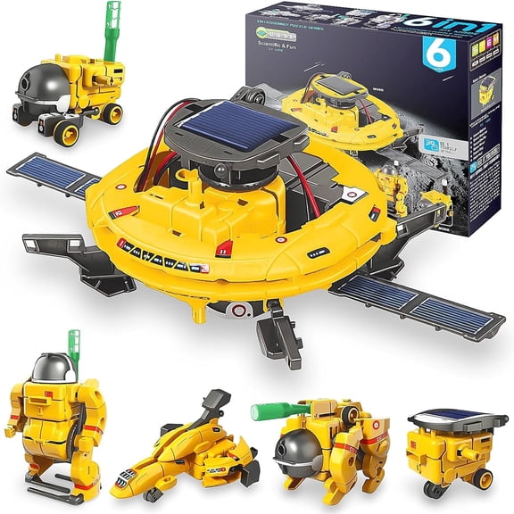 Lilian&Gema 6-in-1 Solar Robot Kit for Kids, STEM Toys Educational Science Kit, Building Robot Toys Birthday Gift for Boys Ages 6 7 8 9 10 11 12 