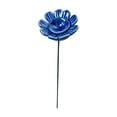 thumbnail image 2 of Bee Watering Station, Ceramic Bee Cup for Garden, Flower Shaped Bee Watering Station Bird Bath Water Feeder, Butterfly Drinking Cup Bee Bath Bowl Garden Stake (1PC, 2"x12.6", Blue), 2 of 7