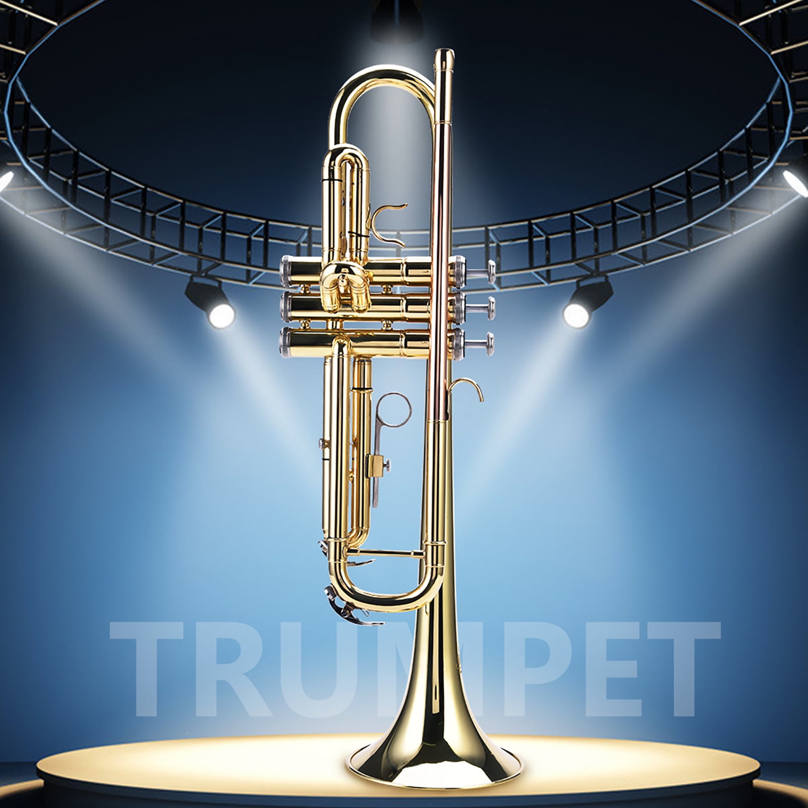Kit LADE Professional Bb Flat Brass Trumpet Instrument Set Kit Accessory Gold
